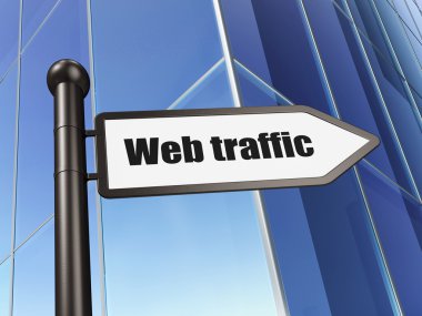 Web tasarım konsepti: arka bina üzerinde Web trafiği