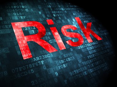 İş kavramı: dijital arka plan üzerinde Risk