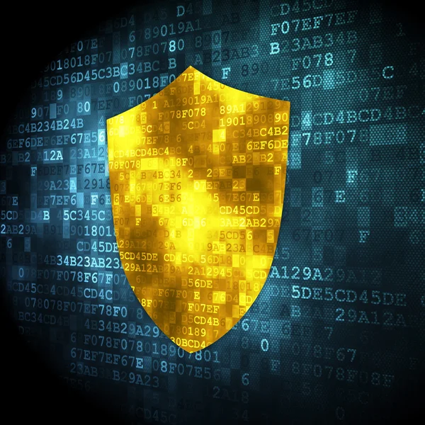 Privacy concept: Shield on digital background — Stock Photo, Image