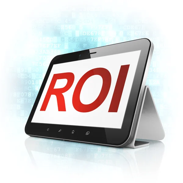 Business concept: ROI su tablet PC — Foto Stock