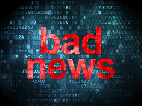 Nyheter koncept: dåliga nyheter på digital bakgrund — Stockfoto