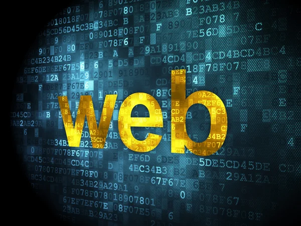 SEO web geliştirme kavramı: Web üzerinde dijital arka plan — Stok fotoğraf