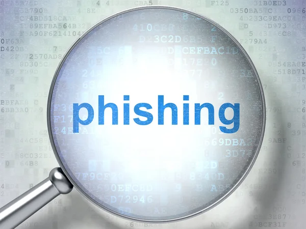 Privacy koncept: Phishing med optiska glas — Stockfoto