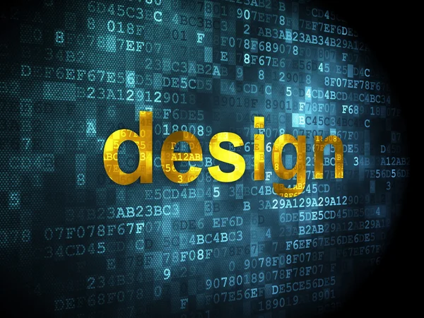 Concetto di marketing: Design su sfondo digitale — Foto Stock