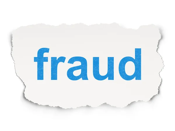 Protection concept: Fraud on Paper background — Stock Photo, Image