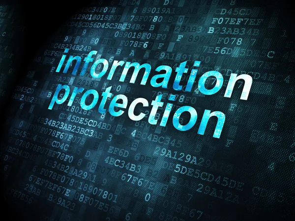 Datenschutzkonzept: Informationsschutz vor digitalem Hintergrund — Stockfoto