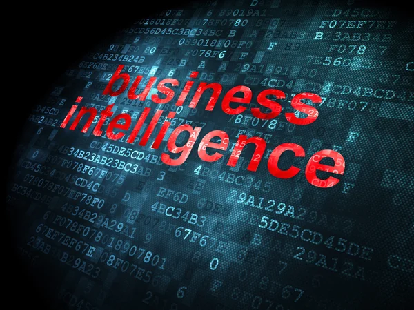 Affärsidé: Business Intelligence på digital bakgrund — Stockfoto