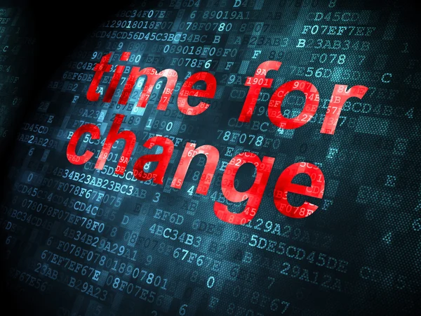 Zeitkonzept: Zeit für Veränderungen auf digitalem Hintergrund — Stockfoto