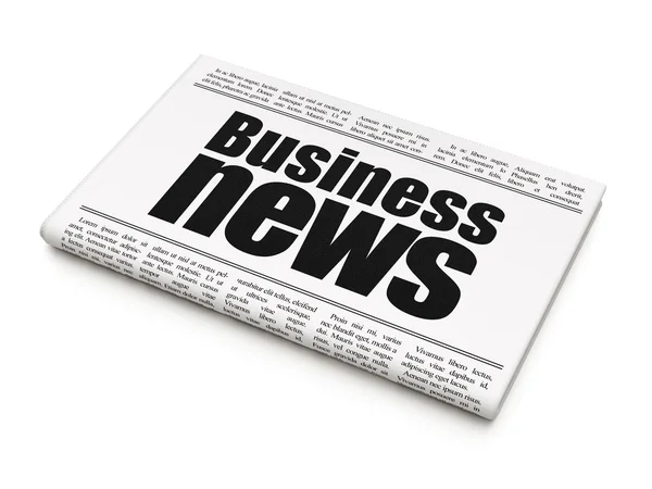 Nieuws Nieuws concept: krantenkop Business News — Stockfoto
