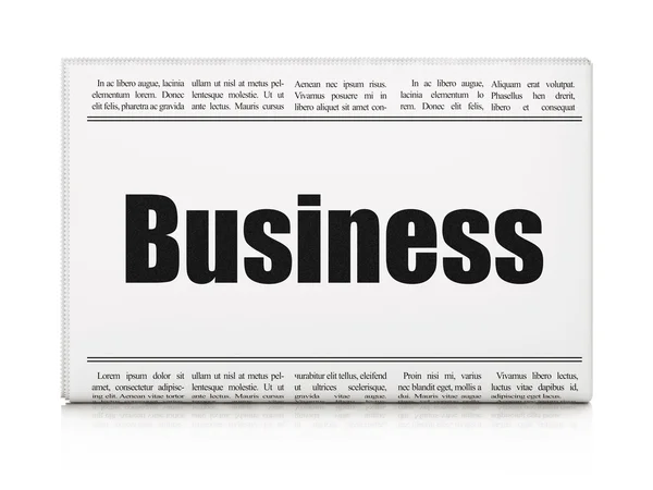 Business news concept : la une des journaux Business — Photo