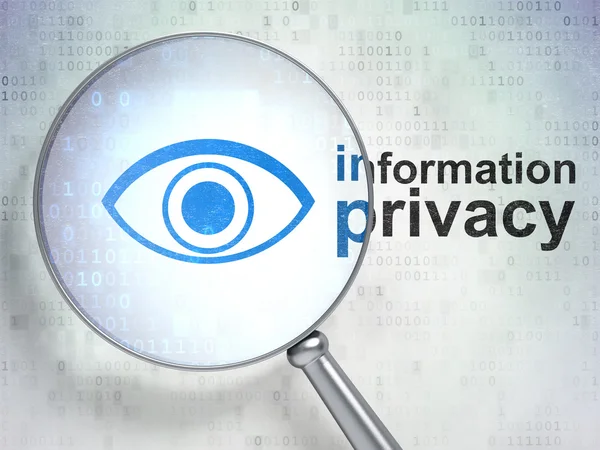 Safety concept: Eye and Information Privacy with optical glass — Stock Photo, Image