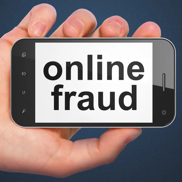 Bescherming concept: onlinefraude op smartphone — Stockfoto