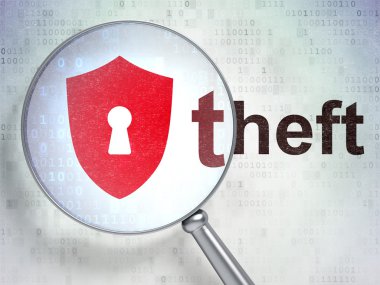 Koruma kavramı: kalkan ile anahtar deliği ve hırsızlık optik g ile