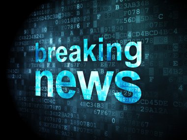 Haber kavramı: Breaking News dijital arka plan üzerinde