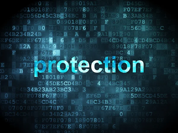 Concetto di sicurezza: protezione su sfondo digitale — Foto Stock