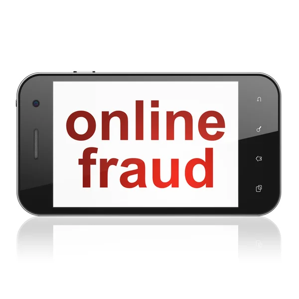 Bescherming concept: onlinefraude op smartphone — Stockfoto