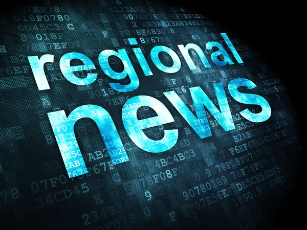 Concepto de noticias: Noticias regionales sobre fondo digital — Foto de Stock