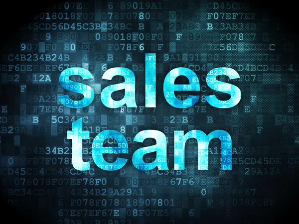 Marketing concept: Sales Team on digital background — Stock Photo, Image