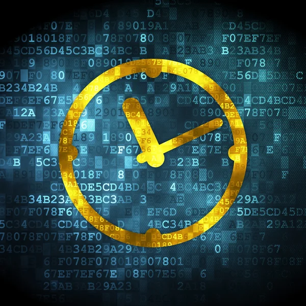 Time concept: Clock on digital background — Stock Photo, Image