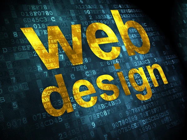 SEO web design concept: Web Design on digital background — Stock Photo, Image