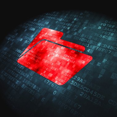 Ekonomi kavramı: dijital arka plan üzerinde klasör