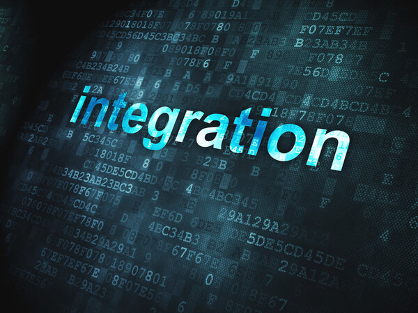 Finance concept: Integration on digital background