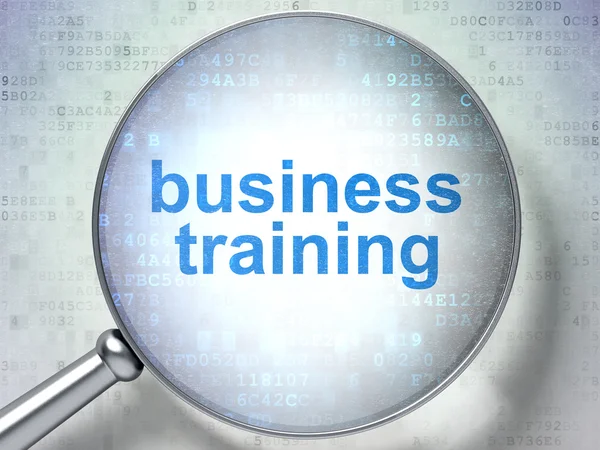 Concetto educativo: vetro ottico con le parole Business Training — Foto Stock