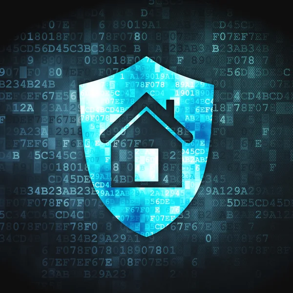 Protection concept: Shield on digital background — Stock Photo, Image