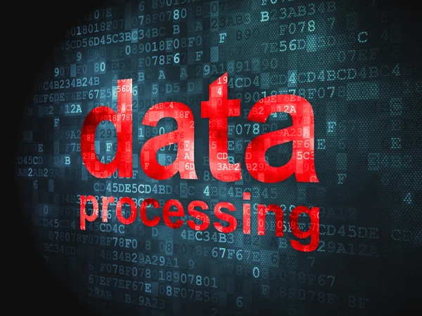 Conceito de informação: Processamento de dados em fundo digital — Fotografia de Stock