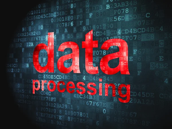 Concepto de información: Procesamiento de datos sobre fondo digital —  Fotos de Stock