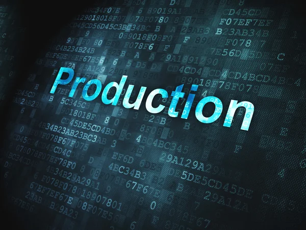 Finansieringskoncept: Produktion på digital baggrund - Stock-foto