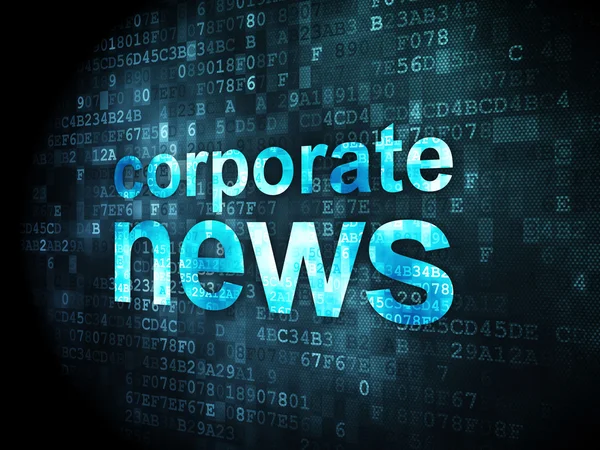 Concepto de noticias: Noticias corporativas sobre fondo digital —  Fotos de Stock