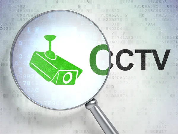 Bescherming concept: Cctv Camera en Cctv met optisch glas — Stockfoto