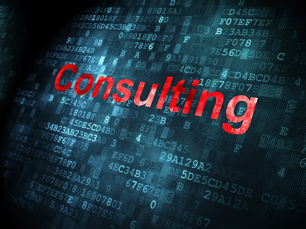 Affärsidé: Consulting på digital bakgrund — Stockfoto