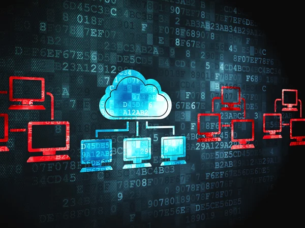 Cloud networking concept: Cloud Technology on digital background — Stock Photo, Image