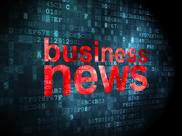 Concetto di notizie: Business News su sfondo digitale — Foto Stock