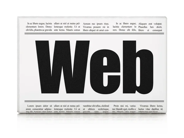 Web 開発ニュース コンセプト: Web の新聞の見出し — ストック写真