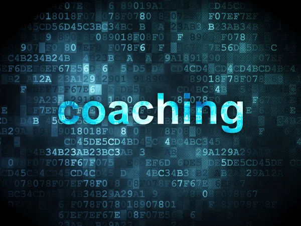 Concept d'éducation : Coaching sur fond numérique — Photo