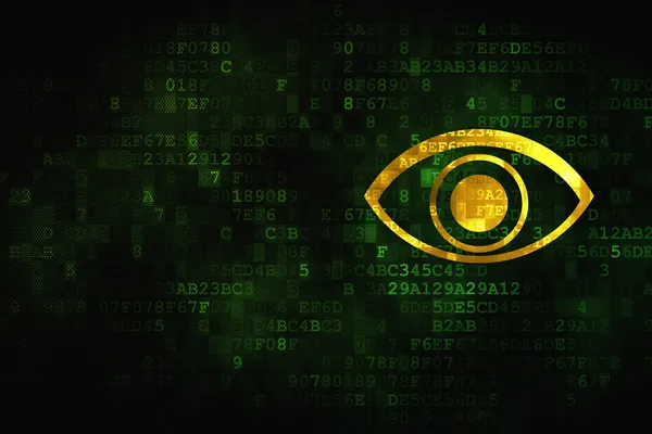 Protection concept: Eye on digital background — Stock Photo, Image