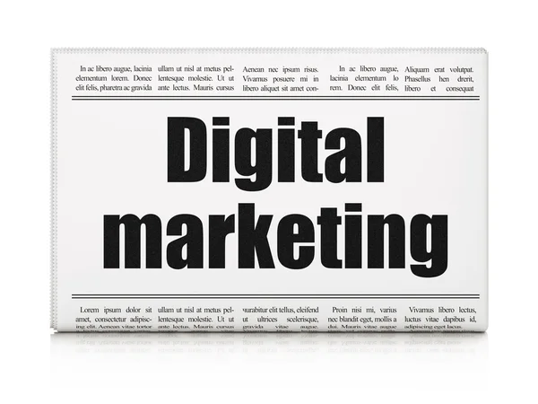 Advertising news concept: newspaper headline Digital Marketing — Stock Photo, Image