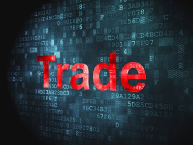 Ekonomi kavramı: dijital arka plan üzerinde ticaret