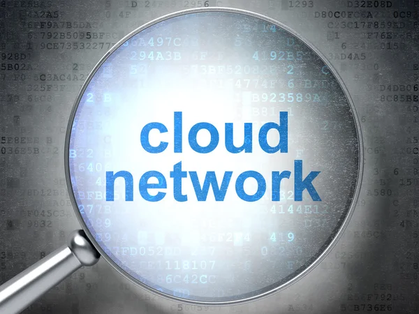 Cloud computing, concept de réseau : verre optique wi — Photo