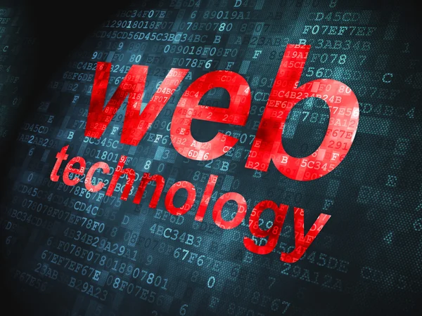 Concept de conception web SEO : Web Technology sur fond numérique — Photo