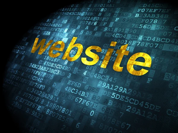 SEO web ontwikkelingsconcept: Website op digitale achtergrond — Stockfoto