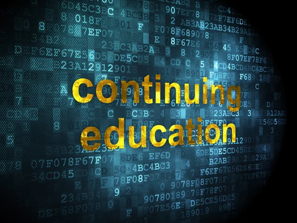 Concetto di istruzione: formazione continua su sfondo digitale — Foto Stock