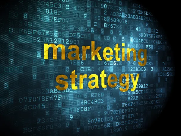 Reclame concept: marketingstrategie op digitale achtergrond — Stockfoto