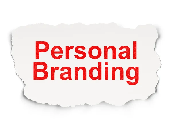 Concetto di marketing: Personal Branding su sfondo carta — Foto Stock