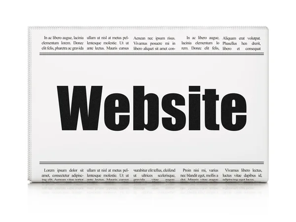 Web development news concept: newspaper headline Website — Stock Photo, Image