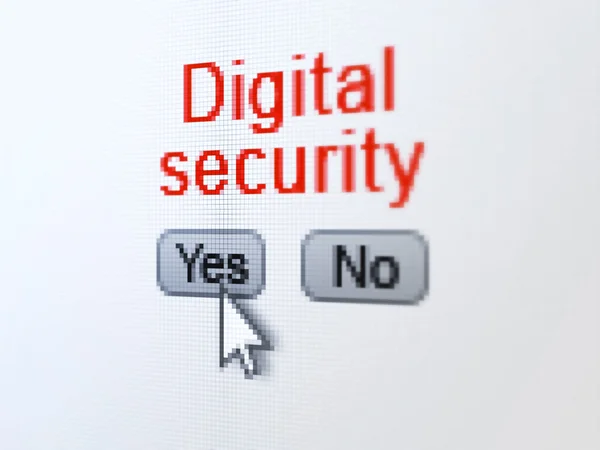 Concepto de privacidad: Seguridad digital en la pantalla del ordenador digital — Foto de Stock