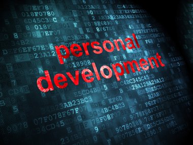 Eğitim kavramı: dijital arka plan üzerinde kişisel gelişim